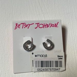Betsey Johnson lucky horseshoe earrings